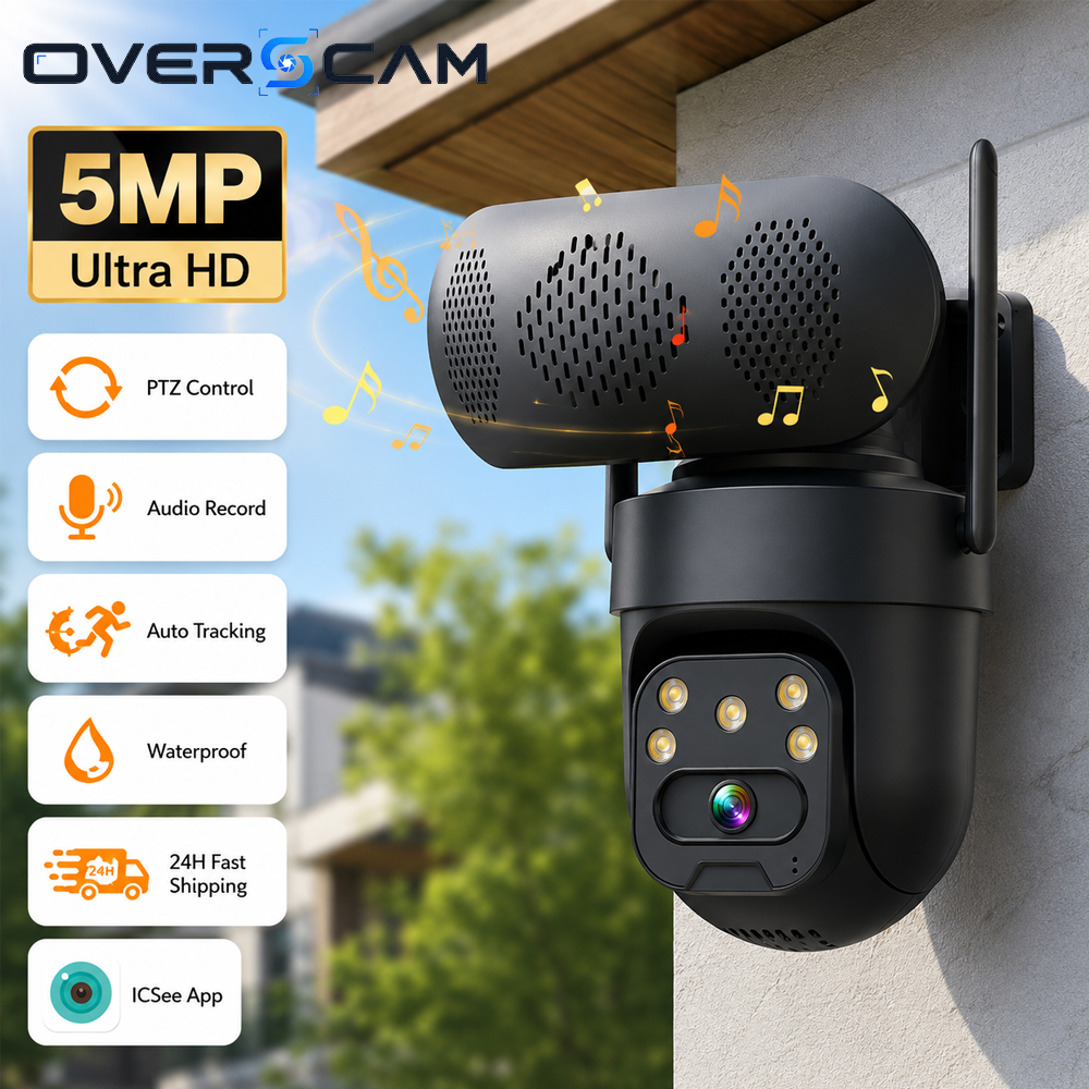 Audio Music Track - 5MP Outdoor WiFi PTZ Security Camera