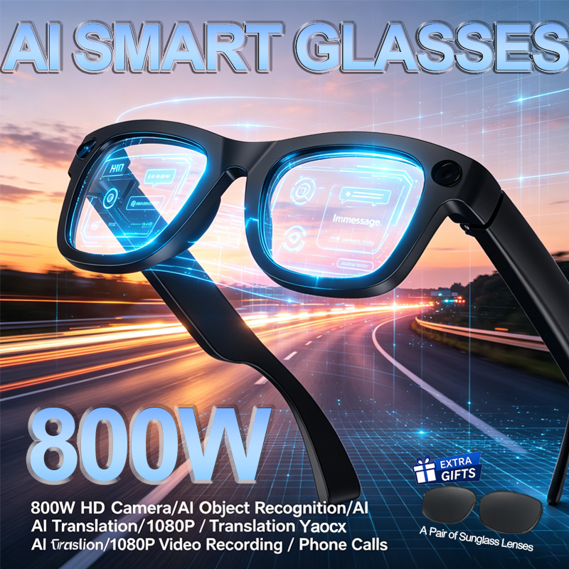 Audio Music Recognition - AI Smart Glasses 800W Camera Anti-shake