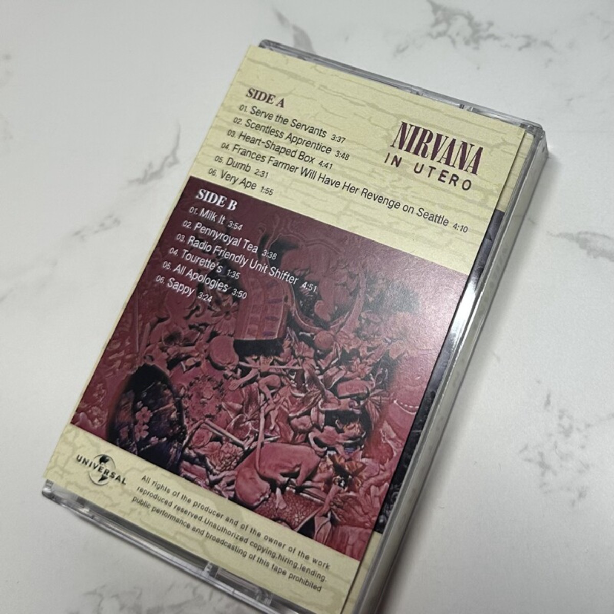 Nirvana in Utero Cassette Tape - đánh giá và giá Audio Music For