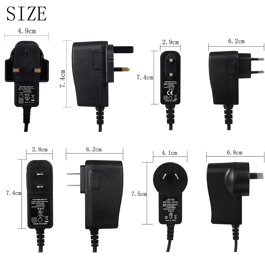 DC 9V 1.2A Guitar Pedal Power  - đánh giá và giá Audio Music Effect