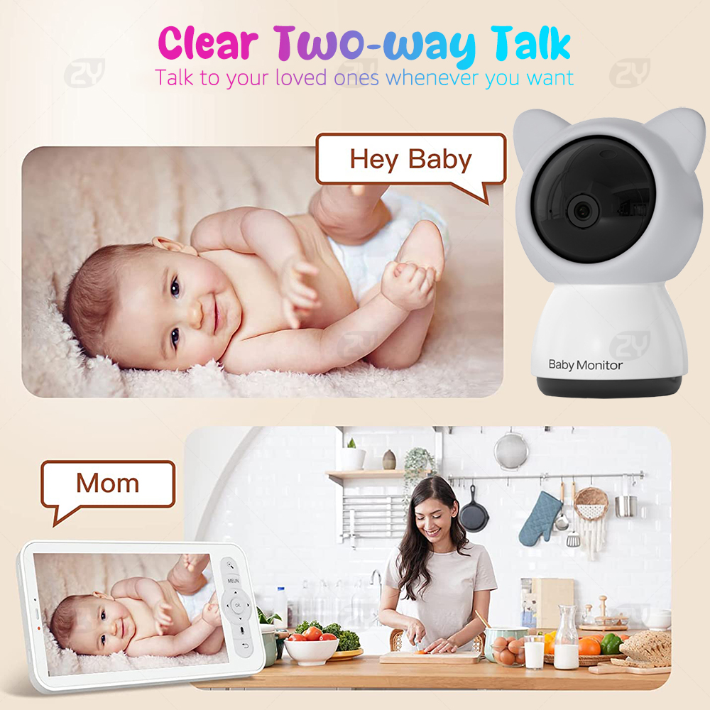 2K/3MP 5-inch Wireless Baby Mo - đánh giá và giá Audio Music Track