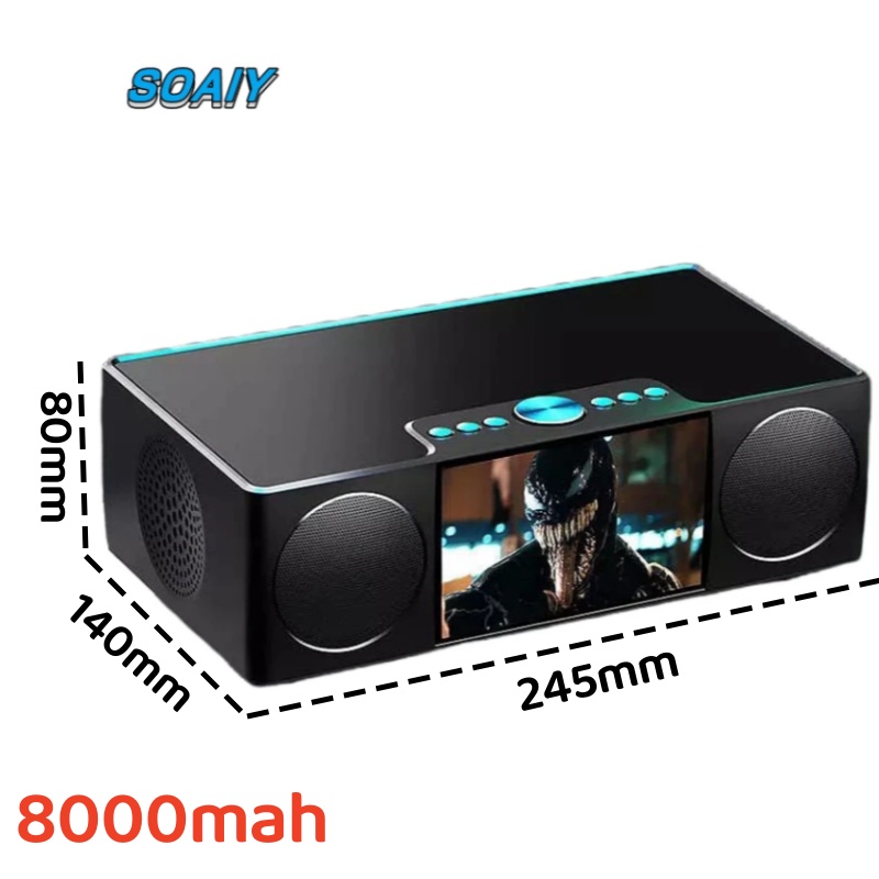 S99 Portable Caixa De Som Blue - đánh giá và giá Audio Visualizer Music Player