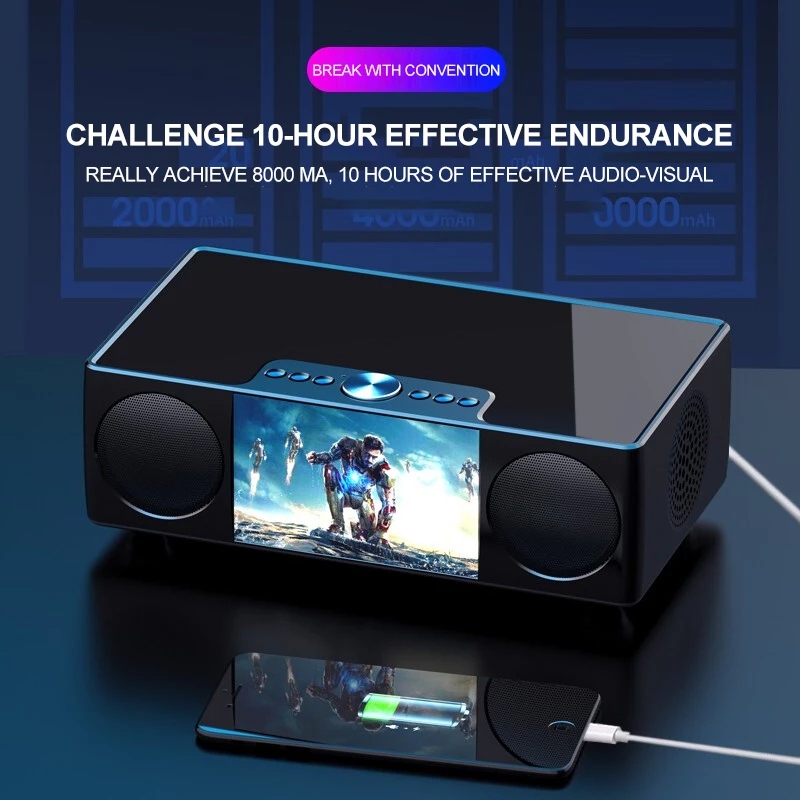 S99 Portable Caixa De Som Blue - đánh giá và giá Audio Visualizer Music Player
