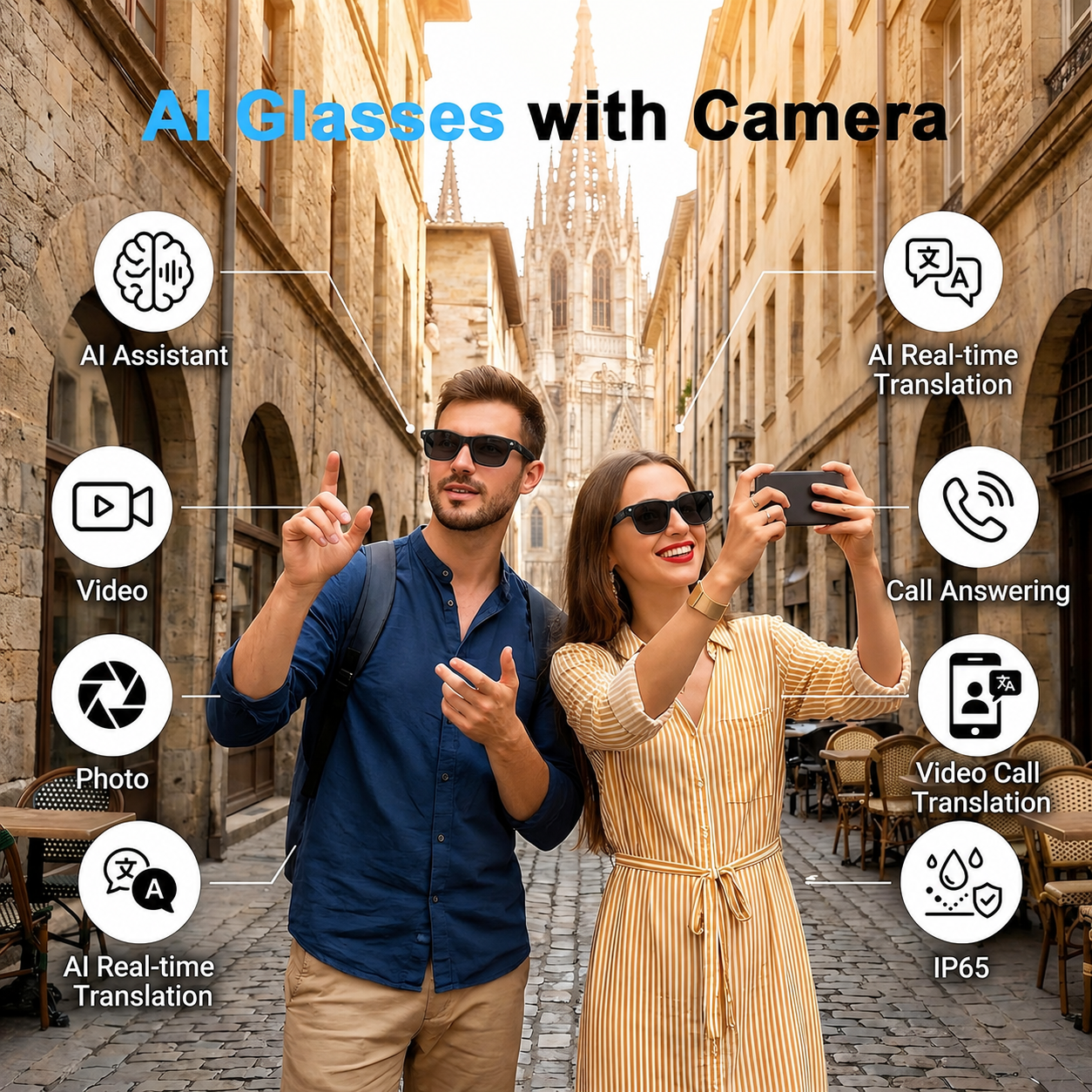 AI Smart Glasses with Camera,  - đánh giá và giá Audio Music Recognition