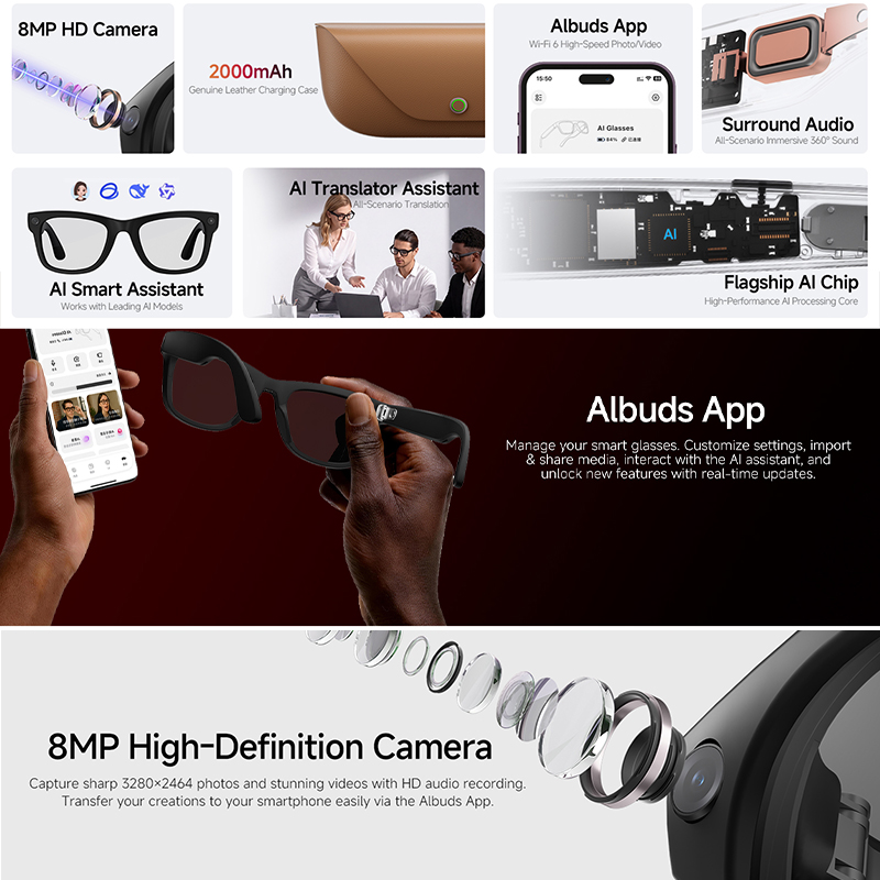 New Smart Glasses Intelligent  - đánh giá và giá Audio Music Recognition