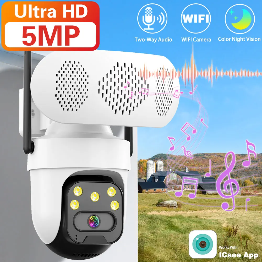 5MP Outdoor 360° Pan/Tilt Blue - đánh giá và giá Audio Music Track