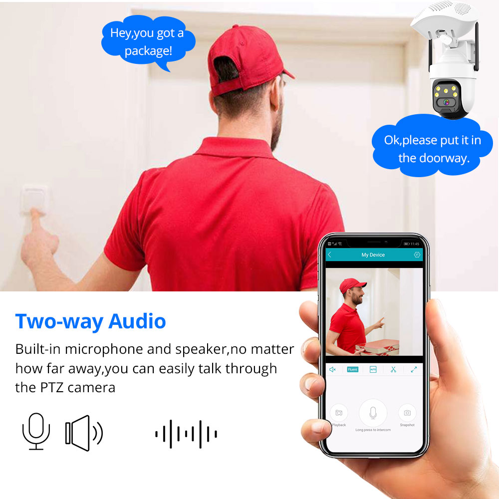 ICSEE 5MP WiFi PTZ IP Camera w - đánh giá và giá Audiovision Music Player