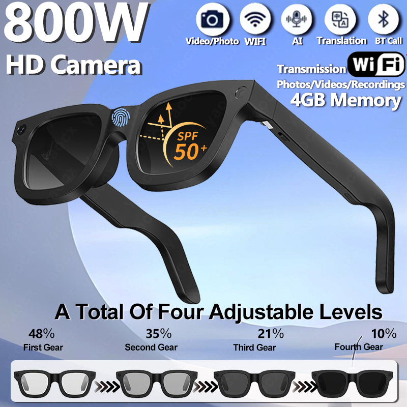 New AI Smart Glasses 800W Came - đánh giá và giá Audio Music Recognition