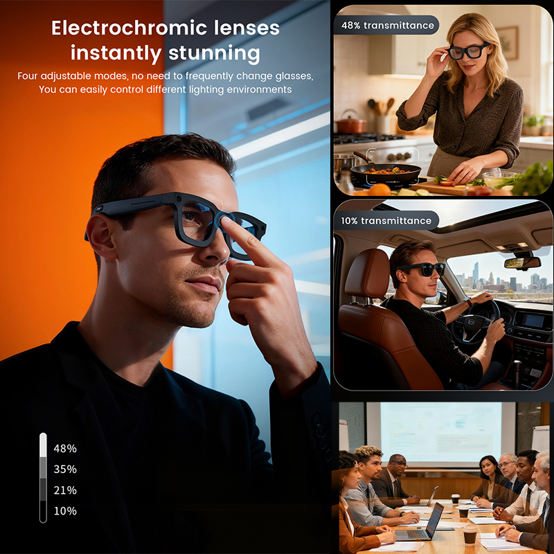 New AI Smart Glasses 800W Came - đánh giá và giá Audio Music Recognition