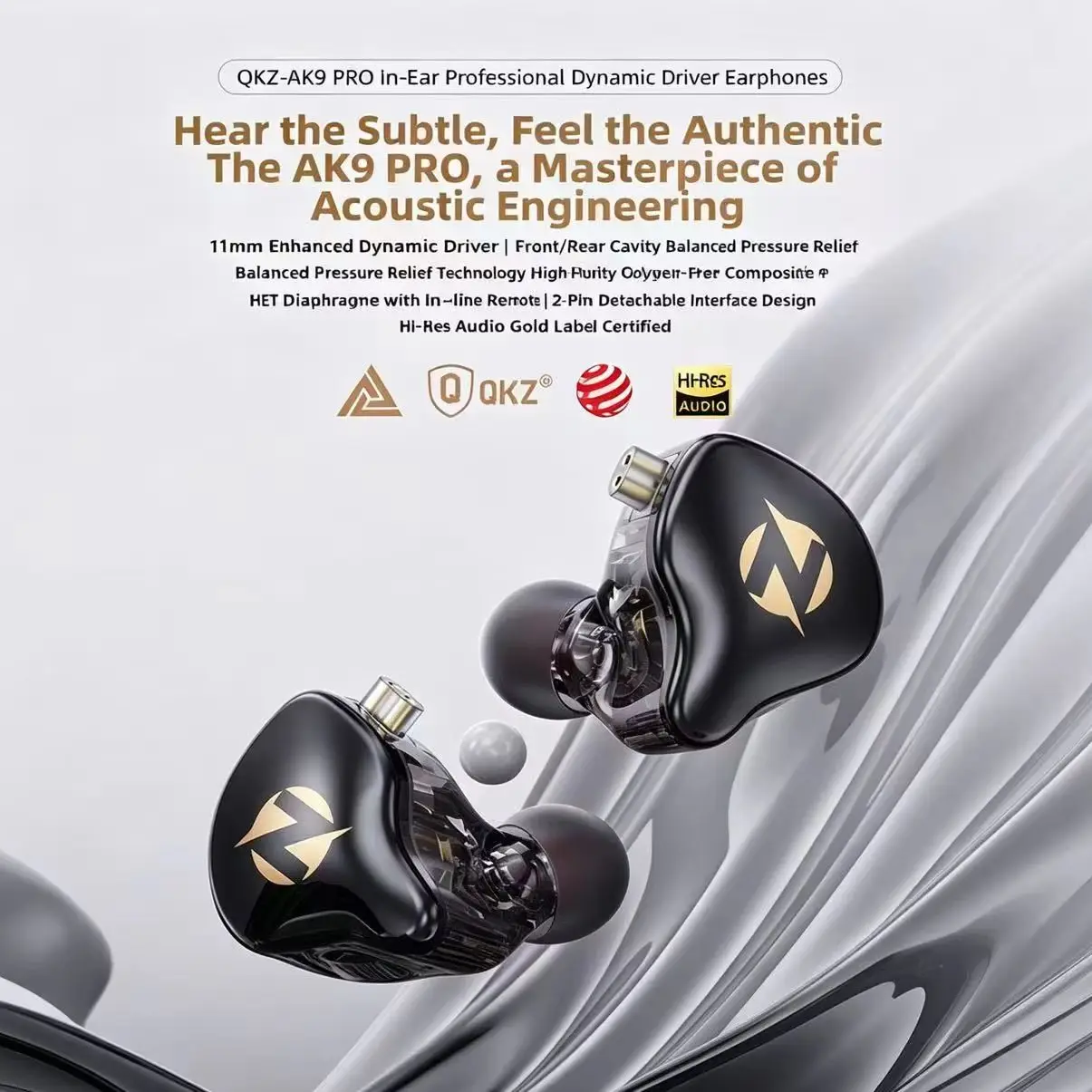 QKZ AK9 PRO In Ear Earphones w - đánh giá và giá Audio Music Editing