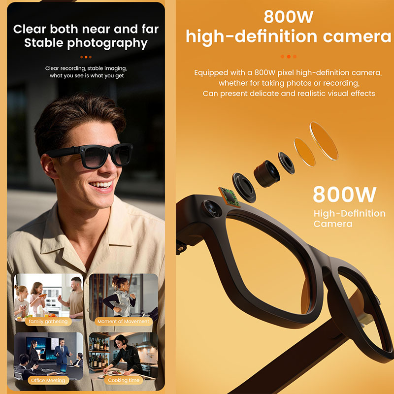 AI Smart Glasses 800W Camera A - đánh giá và giá Audio Music Recognition