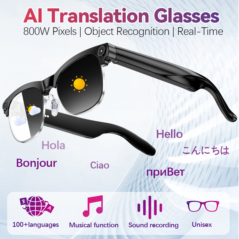 AI Smart Glasses with Camera 4 - đánh giá và giá Audio Music Recognition